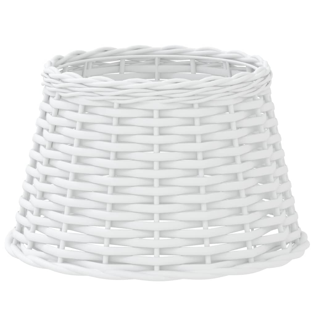 Lampskärm vit Ø38x23 cm korgmaterial