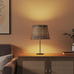 Lampskärm brun Ø25x17 cm korgmaterial
