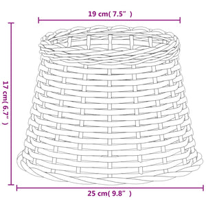 Lampskärm brun Ø25x17 cm korgmaterial