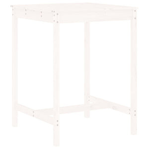 Barmöbler för trädgården 3 delar vit massiv furu