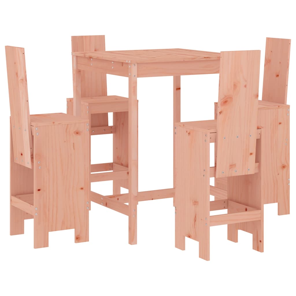 Bistroset 5 delar massivt douglasträ