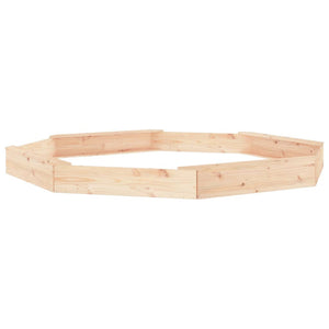 Sandlåda med säten oktagon massiv furu