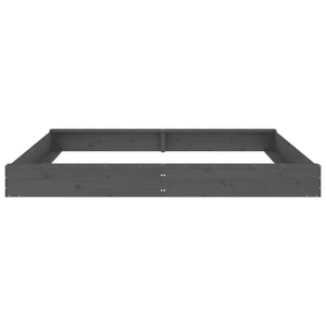 Sandlåda med säten grå fyrkantigt massiv furu