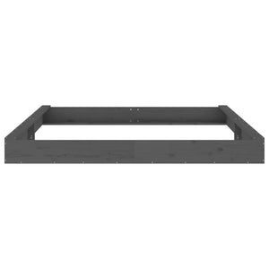 Sandlåda med säten grå fyrkantigt massiv furu