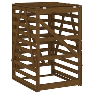 Skjul för sopkärl 84x90x128,5 cm honungsbrun massiv furu