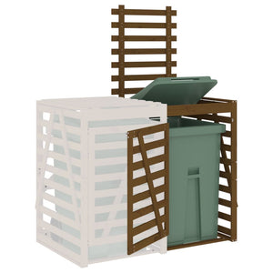 Förlängning till skjul för sopkärl honungsbrun massiv furu