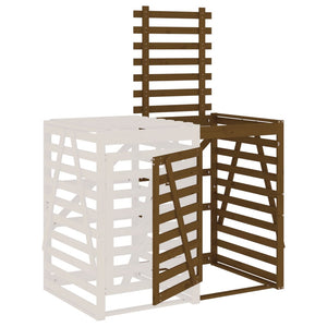 Förlängning till skjul för sopkärl honungsbrun massiv furu