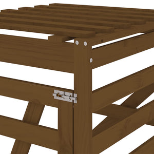 Förlängning till skjul för sopkärl honungsbrun massiv furu