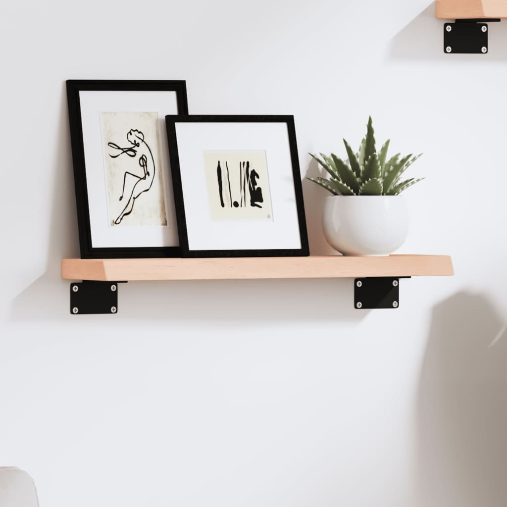 Hyllplan 40x10x2 cm obehandlad massiv ek