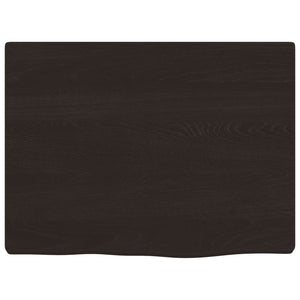 Vägghylla mörkbrun 40x30x2 cm behandlad massiv ek