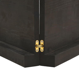 Vägghylla mörkbrun 180x60x(2-6) cm behandlad massiv ek