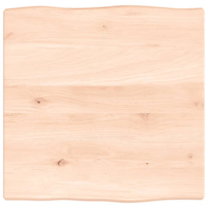 Bordsskiva 40x40x2 cm obehandlad massiv ek levande kant
