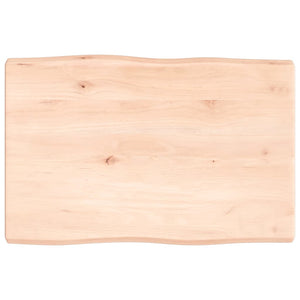 Bordsskiva 60x40x(2-4) cm obehandlad massiv ek levande kant