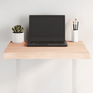 Bordsskiva 60x50x(2-4) cm obehandlad massiv ek levande kant