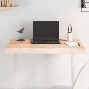 Bordsskiva 80x60x(2-6) cm obehandlad massiv ek levande kant