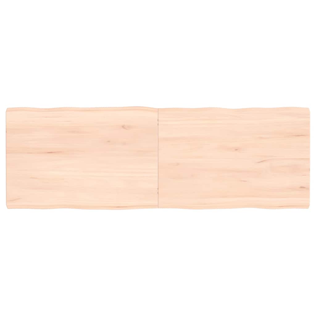 Bordsskiva 120x40x(2-4) cm obehandlad massiv ek levande kant