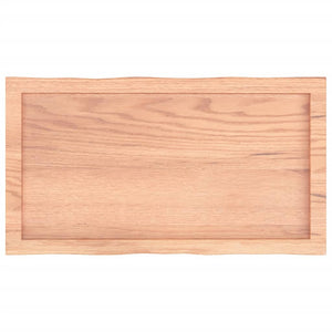 Bordsskiva ljusbrun 80x40x(2-4) cm massivt trä levande kant