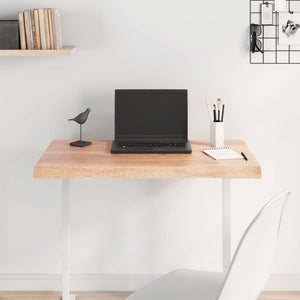 Bordsskiva ljusbrun 80x60x(2-4) cm massivt trä levande kant