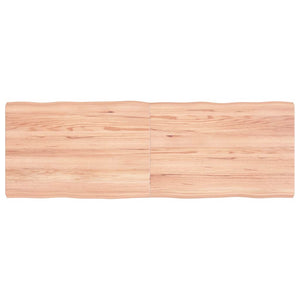 Bordsskiva ljusbrun 120x40x(2-4) cm massivt trä levande kant