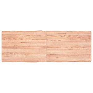 Bordsskiva ljusbrun 140x50x(2-6) cm massivt trä levande kant