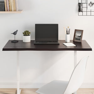 Bordsskiva mörkbrun 100x50x2 cm massiv ek levande kant