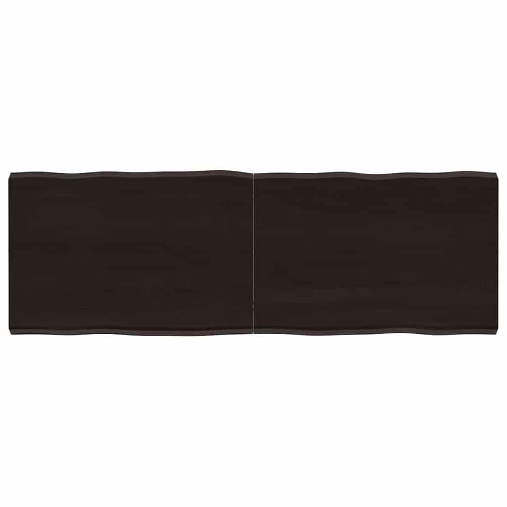 Bordsskiva mörkbrun 120x40x(2-4) cm massivt trä levande kant