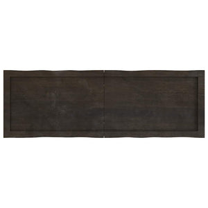 Bordsskiva mörkbrun 120x40x(2-6) cm massivt trä levande kant