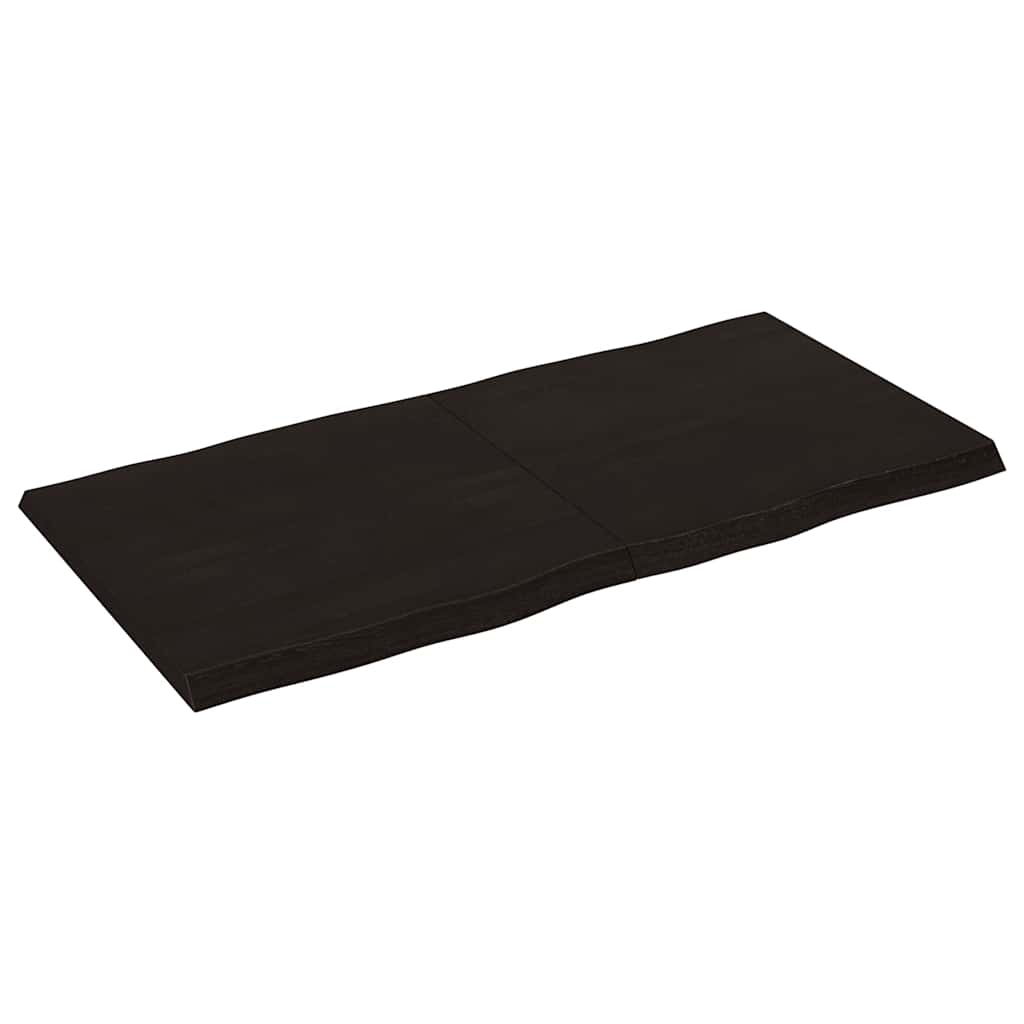 Bordsskiva mörkbrun 120x60x(2-4) cm massivt trä levande kant