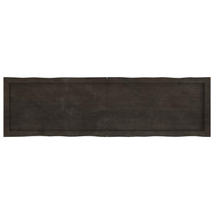 Bordsskiva mörkbrun 140x40x(2-6) cm massivt trä levande kant