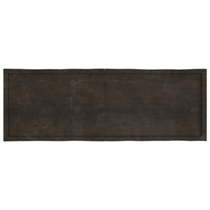 Bordsskiva mörkbrun 180x60x(2-6) cm massivt trä levande kant
