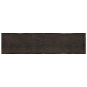 Bordsskiva mörkbrun 220x50x(2-4) cm massivt trä levande kant