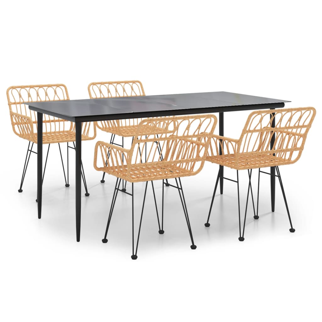 Matgrupp för trädgården 5 delar konstrottning