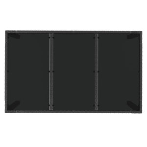 Matgrupp för trädgården med dynor 5 delar svart konstrottning