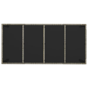 Matgrupp för trädgården med dynor 9 delar grå konstrotting