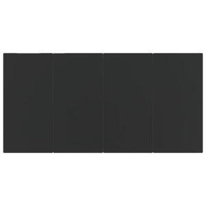 Matgrupp för trädgården med dynor 5 delar svart konstrottning