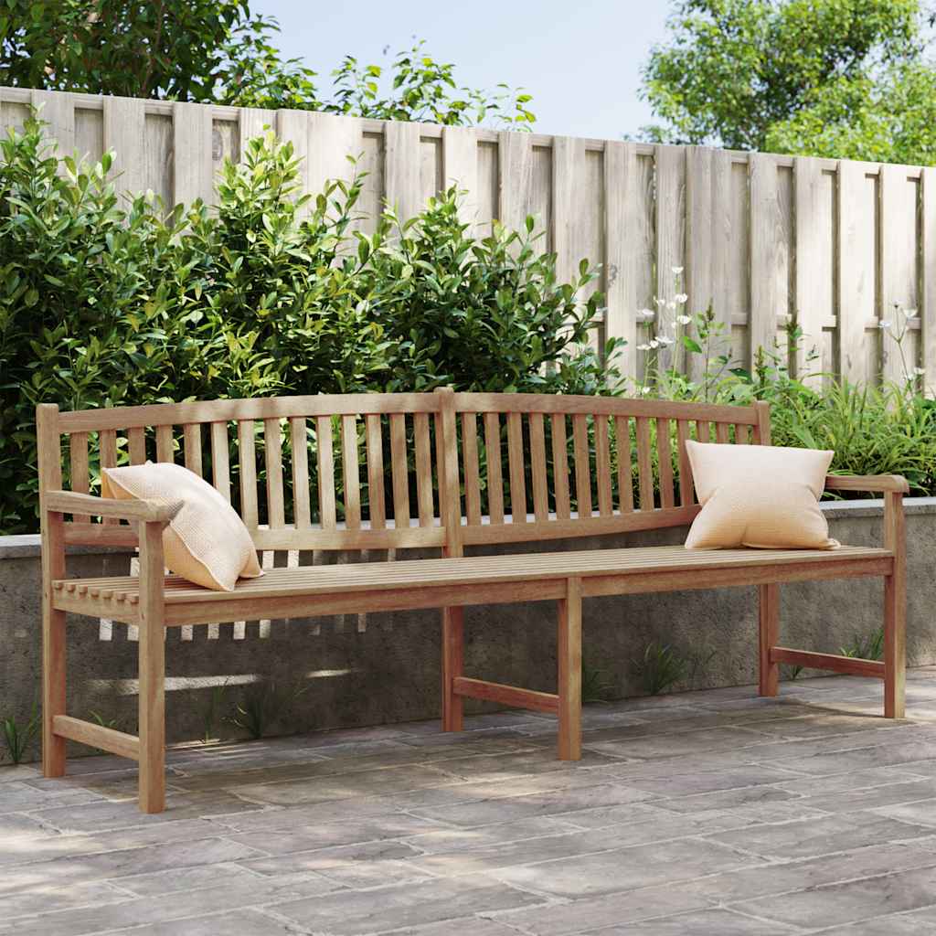 Trädgårdsbänk 228x59,5x90 cm massiv teak