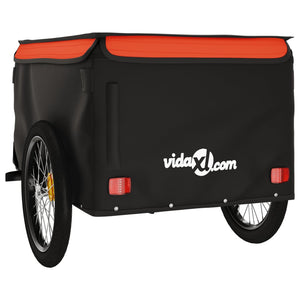 Cykelvagn svart och orange 45 kg järn