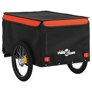 Cykelvagn svart och orange 30 kg järn