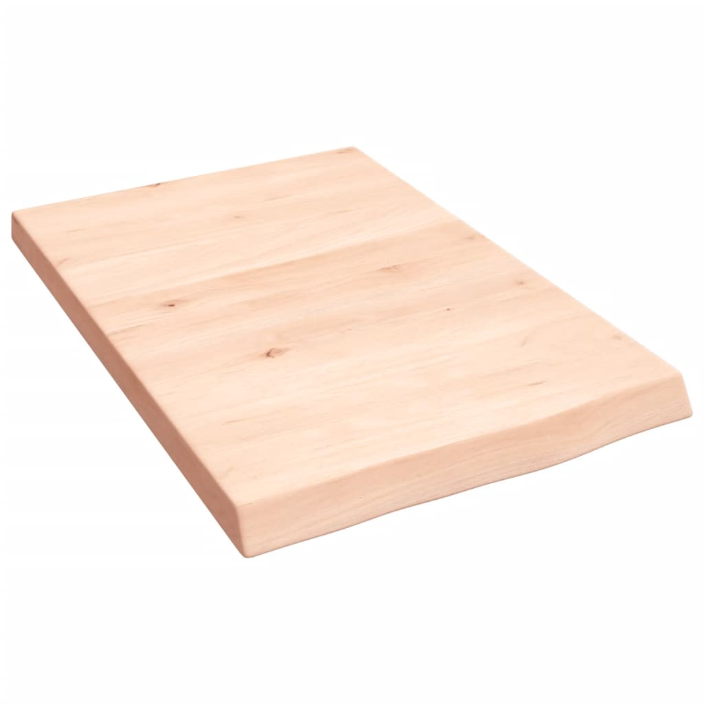 Bänkskiva för badrum 40x60x(2-4) cm obehandlat massivt trä
