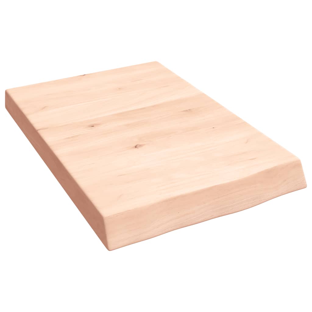 Bänkskiva för badrum 40x60x(2-6) cm obehandlat massivt trä