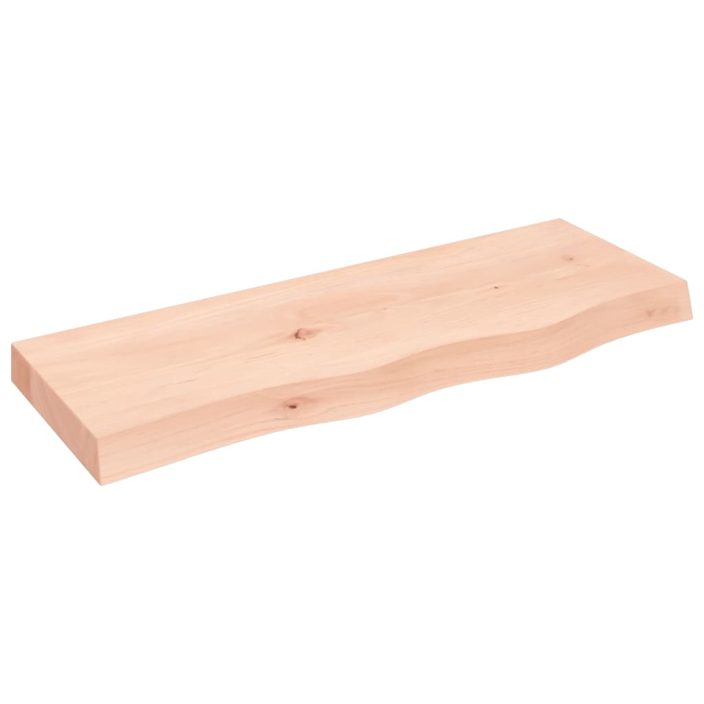 Bänkskiva för badrum 80x30x(2-6) cm obehandlat massivt trä