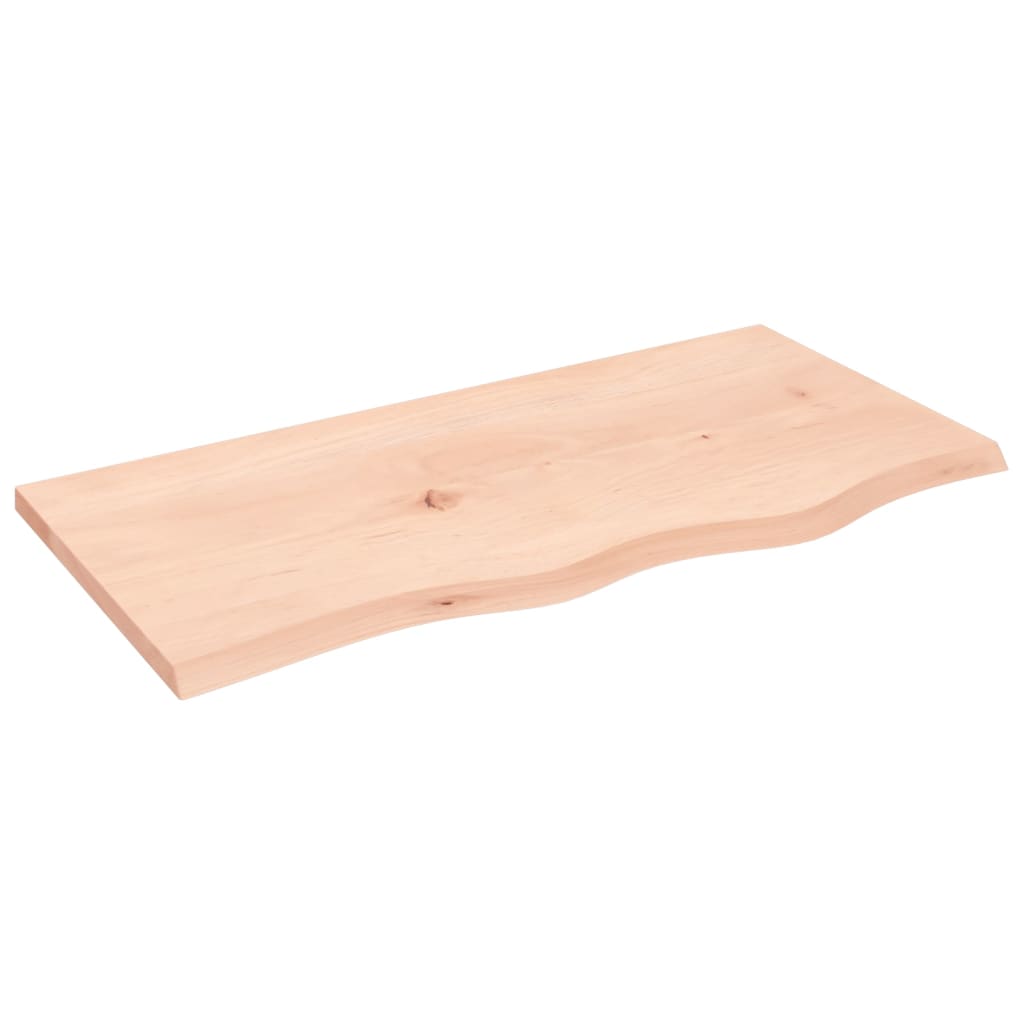 Bänkskiva för badrum 80x40x2 cm obehandlat massivt trä