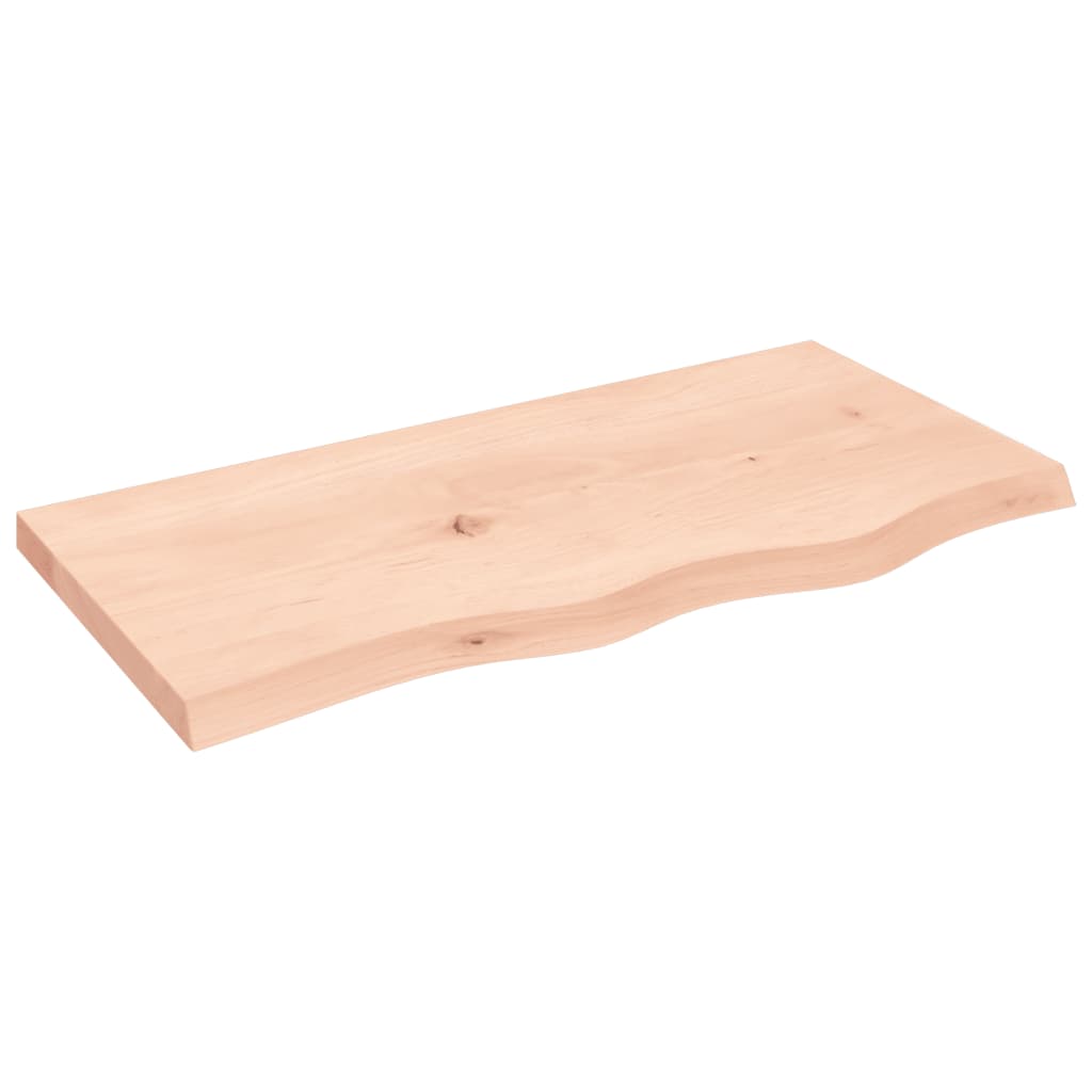 Bänkskiva för badrum 80x40x(2-4) cm obehandlat massivt trä