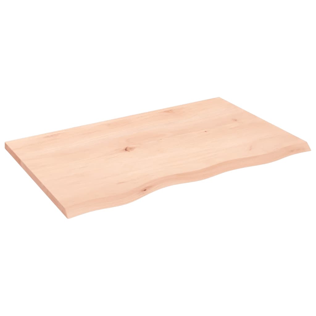 Bänkskiva för badrum 80x50x2 cm obehandlat massivt trä