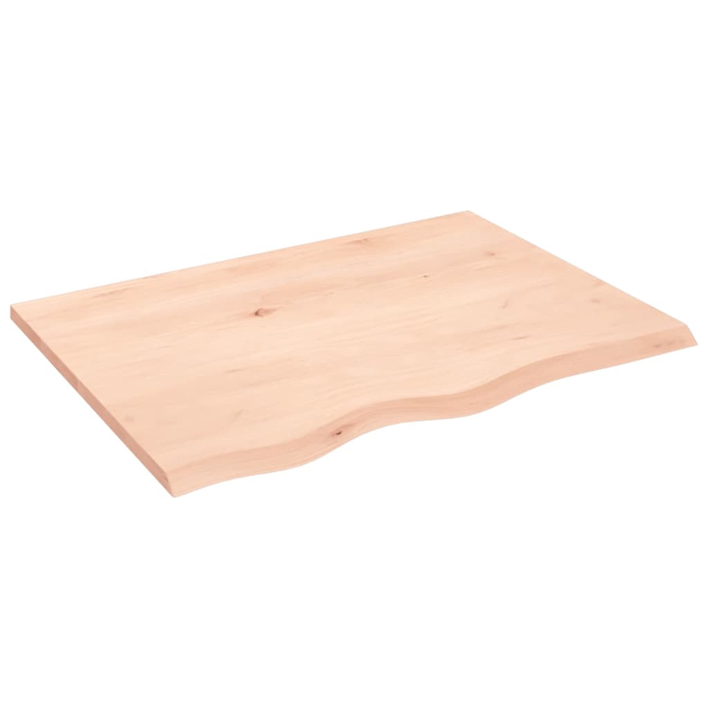 Bänkskiva för badrum 80x60x2 cm obehandlat massivt trä