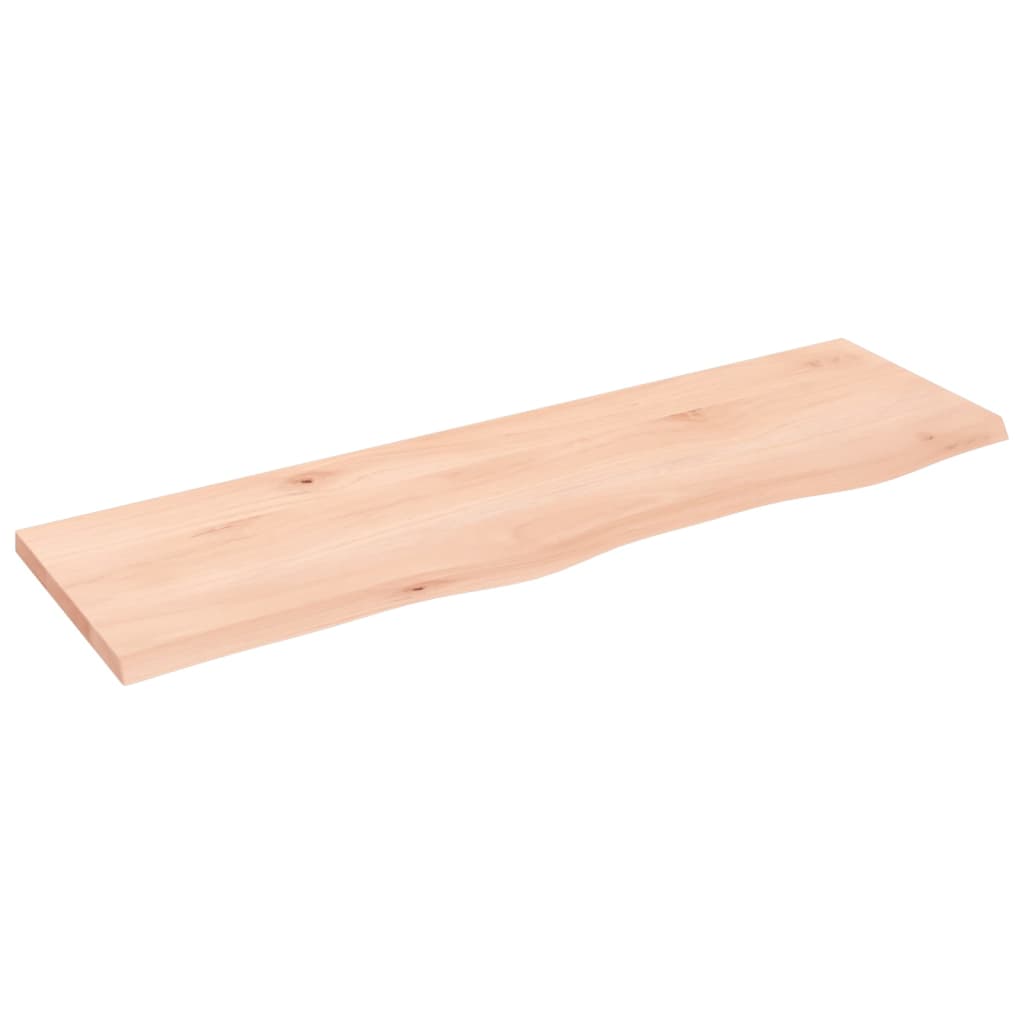 Bänkskiva för badrum 100x30x2 cm obehandlat massivt trä