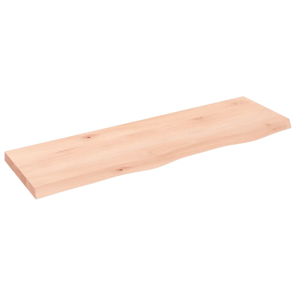 Bänkskiva för badrum 100x30x(2-4) cm obehandlat massivt trä
