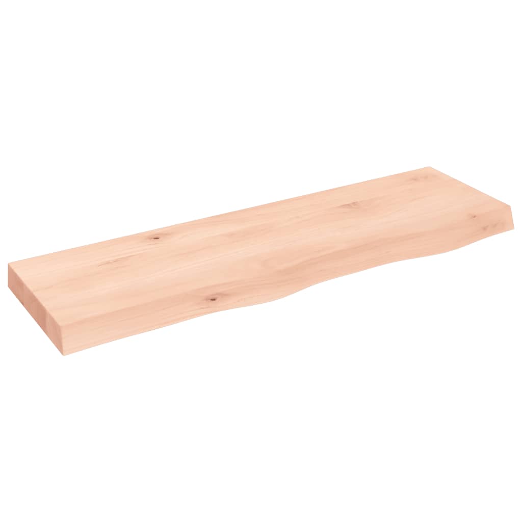 Bänkskiva för badrum 100x30x(2-6) cm obehandlat massivt trä