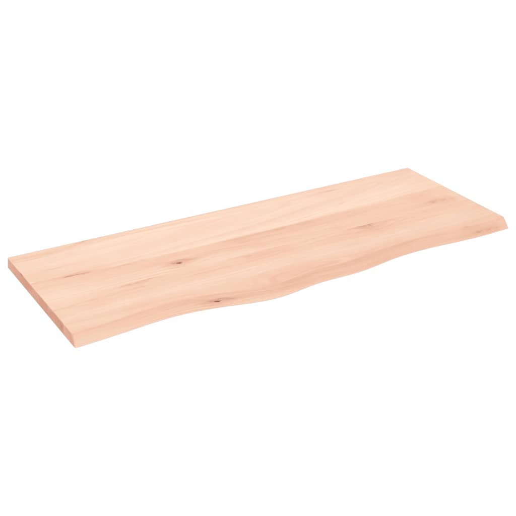 Bänkskiva för badrum 100x40x2 cm obehandlat massivt trä