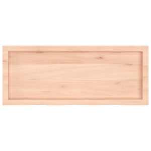 Bänkskiva för badrum 100x40x(2-4) cm obehandlat massivt trä